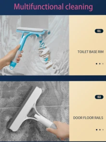 1pc Multifunctional Glass Wiper Household Cleaning Glass Wiper 3-In-1 Wiper Board Mirror Window Cleaner,Kitchen,Bathroom,Home,Household Suppliers - Multicolor - View 9