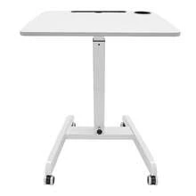 SHZICMY Adjustable-Height Lectern Mobile Standing Desk Portable Podium Rolling Lectern - White - View 6