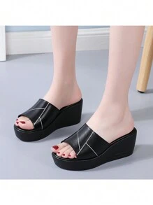 Sandálias com Solado Macio e Cunha, Antiderrapantes, Plus Size, Leves e Respiráveis, de Sola Grossa, Verão