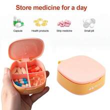 Hộp đựng thuốc du lịch, hộp đựng thuốc nhẹ, di động, chống thấm nước, đựng thuốc, vitamin, dầu cá, trong túi xách, tên viết tắt, họa tiết 26 chữ cái - Hồng - Xem 3