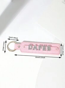 1pc Customizable Sparkling Key Chain With Rhinestone English Letters And Numbers, Suitable For DIY Bracelet, Wristband, Jewelry Accessory - Multicolor - View 6