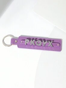 1pc Customizable Sparkling Key Chain With Rhinestone English Letters And Numbers, Suitable For DIY Bracelet, Wristband, Jewelry Accessory - Multicolor - View 7