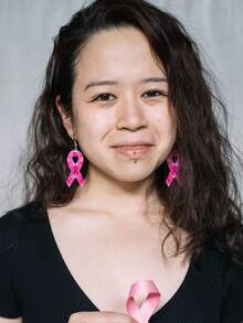 1pair/4pairs Breast Cancer Awareness Pink Ribbon PU Leather Earrings, Charity Event Donation Gift