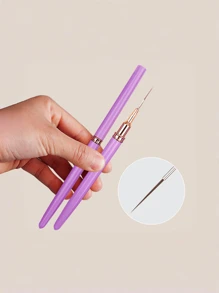 Cọ vẽ móng nghệ thuật, 5 chiếc cọ vẽ móng nghệ thuật, 5 chiếc/bộ, dụng cụ vẽ chấm bi móng tay có tay cầm bằng nhựa, kích thước vẽ tinh xảo 6/9/11/15/25mm (vàng hồng) Dụng cụ thiết kế sơn, bút vẽ tinh xảo cho móng tay - Màu tím - Xem 6