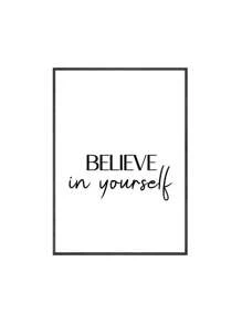 1pc Văn bản động lực Nghệ thuật tường Trích dẫn Tranh vải Áp phích và bản in Hình ảnh tường Bắc Âu cho phòng khách Trang trí nhà Không có khung - Nhiều màu - Xem 6