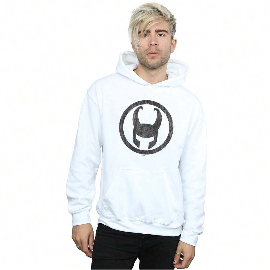 Marvel Mens  Icon Hoodie (White) - White - View 1