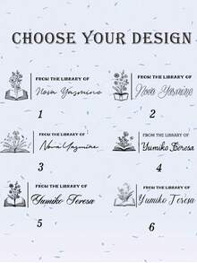 From The Library Of Stamp, Library Stamp , Personalized Book Stamp , Custom Book Stamp , Personalized Flower Book Stamp,Best Gift Back To School