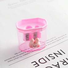 1 bộ dụng cụ viết văn phòng, bao gồm 1 hộp bút bi, 1 hộp bút chì, cục tẩy thỏ hồng, gọt bút chì hai lỗ, máy bấm ghim thỏ ca cao, kim bấm, hộp quà tặng văn phòng phẩm mini - Bộ - Xem 5