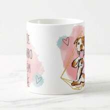 比特犬妈妈 马克杯狗妈妈也是一个妈妈 - 白色 - 查看 3