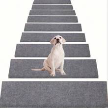 8pcs/15pcs Anti-Slip Durable Stair Treads Carpet Mats, Decorative Staircase Entrance Rug