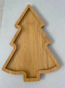 圣诞节装饰高密度木托盘，多格木盘，圣诞用品，餐厅餐盘，圣诞装饰