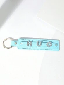 1pc Customizable Sparkling Key Chain With Rhinestone English Letters And Numbers, Suitable For DIY Bracelet, Wristband, Jewelry Accessory - Multicolor - View 12