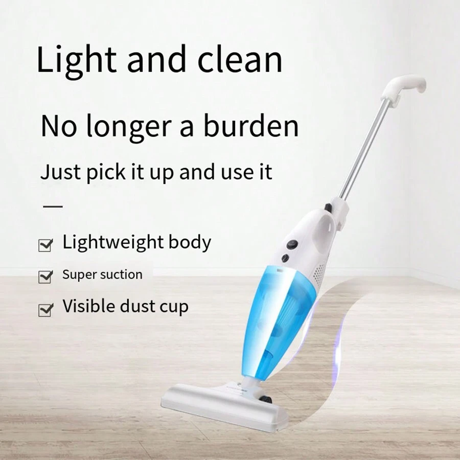 Máy hút bụi công suất cao 1 chiếc cho gia đình và ký túc xá, thiết kế cầm tay và dạng gậy 2 trong 1, lực hút mạnh 15KPA, động cơ 500W, sử dụng khô và ướt, tiếng ồn thấp, thích hợp cho lông thú cưng, sàn cứng và thảm, máy hút bụi không dây nhẹ 4 trong 1 - Phích cắm loại C của EU (220-240V) - Xem 1
