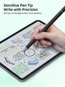 DANYCASE 3-In-1 Universal Rubber Disc Stylus Pen, Compatible With Tablets, Smartphones, IPad Pro, IPad Mini, , , , Surface And Chromebook