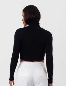 Black Labrava Turtleneck Blouse - màu đen - Xem 2