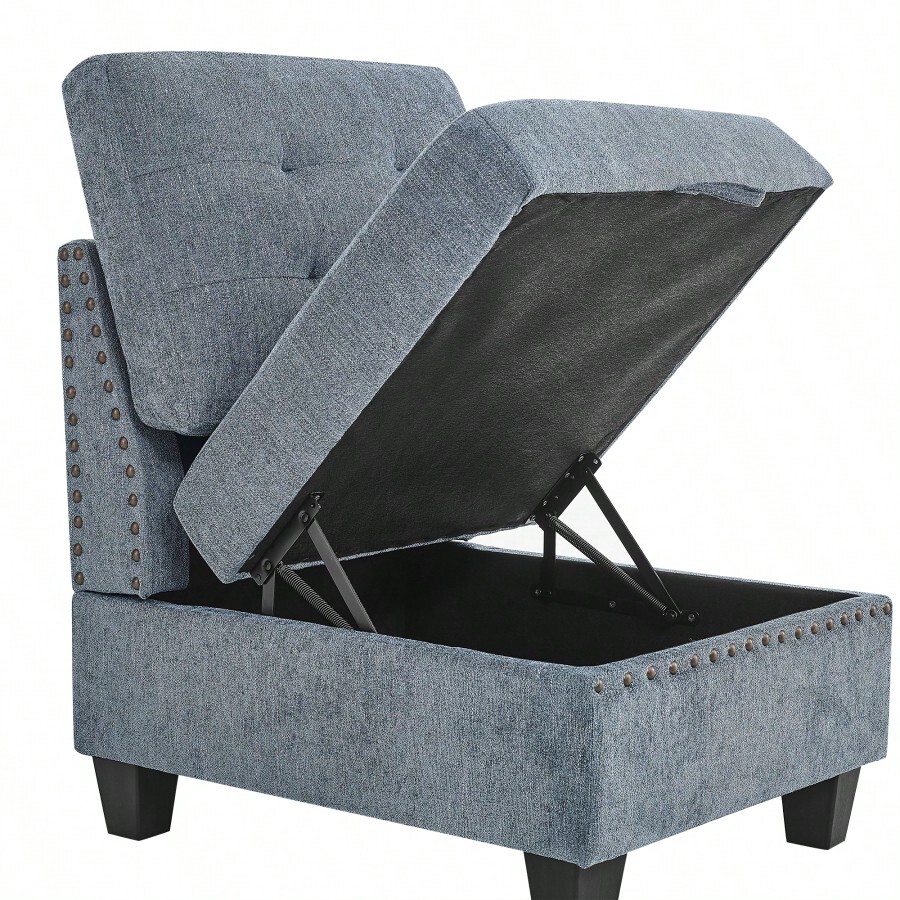 L Shape Modular Sectional Sofa, DIY Combination, Includes Three Single