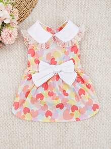 1pc Pet Dress, Summer Breathable Dog Cat Dress With Cute Rabbit, Cherry, Heart & Big Bow Design, Suitable For Small/Medium Dogs - Multicolor - View 9