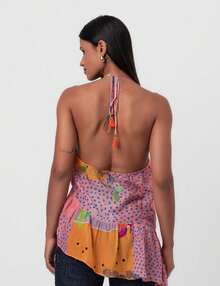 Sweet Tip Gauze Blouse In Tangerine Pequiá - 淺粉色 - 查看 2