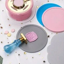 1pc NEW Wax Seal Stamp Silicone Mold Pad Multiple Size Sealing Wax Cloud Large Silicone Pad Fix Shapes Mats Sealing Fixer Envelope Invitation DIY Making Tool Back To School - Multicolor - View 2