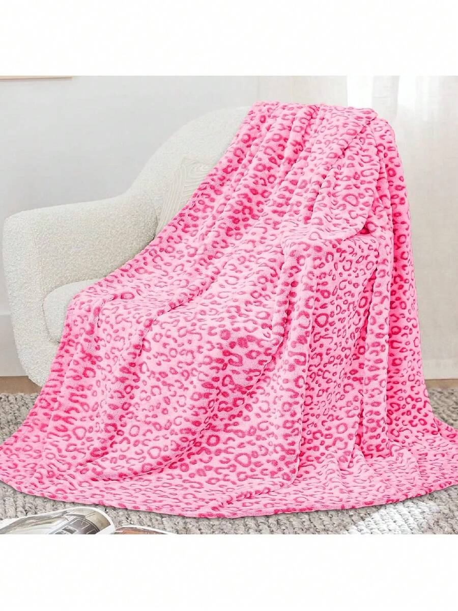 1PC UltraSoft Leopard Print Flannel Throw Blanket Lightweight