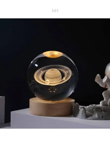 Crystal Ball LED Night Lamp With Different Designs, 3D Lighting, Planets, Solar System, SMALL SIZE, Indoor Light, Decoration - Multicolor - View 7