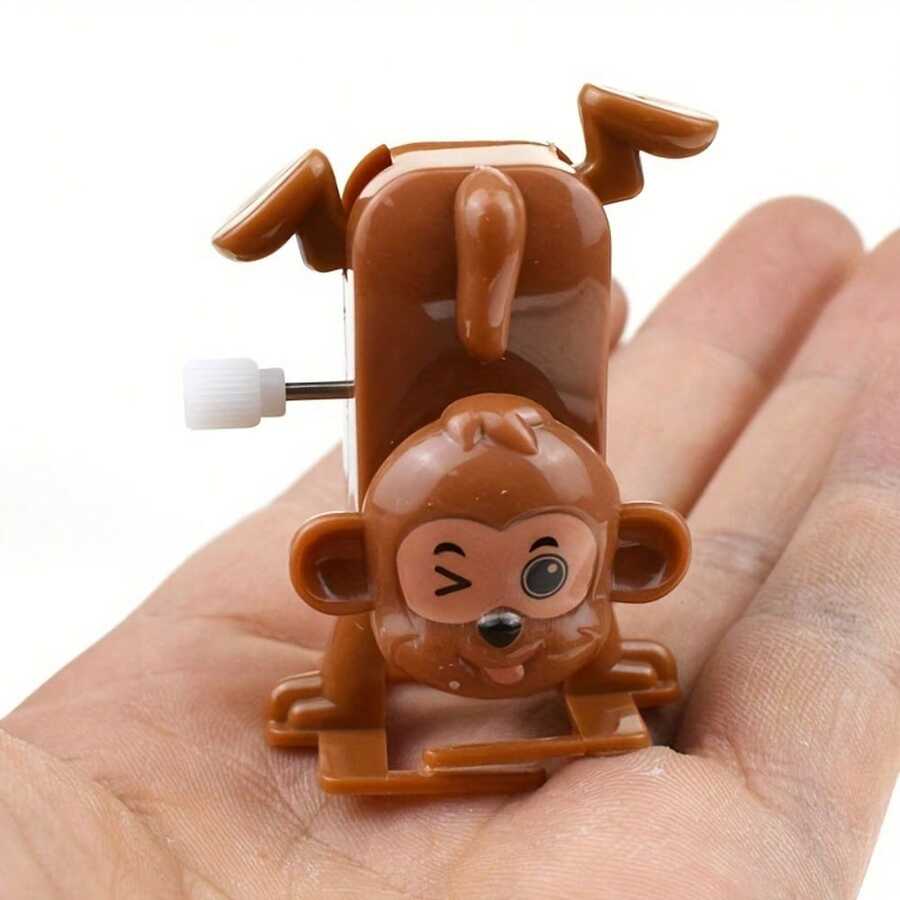 1pc Wind-Up Animal Wind-Up Monkey Toy Wind-Up Handstand Walking Cartoon Animal Toy - All Specifications - View 1