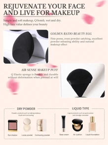 1/5个装化妆海绵，黑色粉扑，化妆海绵，三角形化妆海绵，迷你化妆海绵，化妆海绵套装，化妆工具套装，专业化妆工具，水滴形化妆海绵，化妆海绵，超柔软遮瑕海绵，炎热天气必备化妆工具，适用于液体和膏状化妆品，干湿两用化妆海绵，天鹅绒粉扑，便携式旅行化妆工具，可重复使用和清洗的化妆工具，适合所有肤质，夏季促销，赠品，旅行，平价好物，旅行必备 - 黑色 - 查看 7