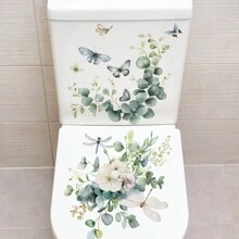 1 bộ (2 miếng) Miếng dán bệ bồn cầu họa tiết bướm, hoa, cành cây và lá màu hồng, miếng dán, decal dán tường, decal vinyl trang trí nhà cửa, vật dụng trang trí mùa xuân làm mới ngôi nhà của bạn, miếng dán trang trí Rama quà tặng sinh nhật tốt nghiệp - Nhiều màu - Xem 14