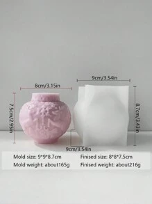 1pc Unique Bead Shaped Silicone Candle Mold DIY Christmas Decoration, Snowflake, Reindeer, Flower Ball Candle Making - Perfect For Home DIY Shops, Christmas Parties, DIY Supplies, And Christmas Accessories