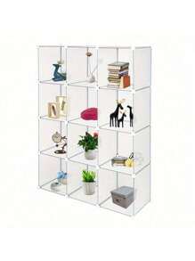 Cube Storage 12-Cube Book Shelf Storage Shelves Closet Organizer Shelf Cubes Organizer Bookcase - White - View 1