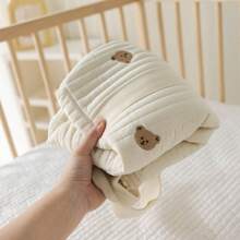 2024 Neue koreanische bestickter Reisetasche, Gepäcktasche mit großer Kapazität, leichte Aufbewahrungstasche, Schultertasche Boston Bag mit Bären Design, Schultasche, Schul-Accessoires, Schulsachen