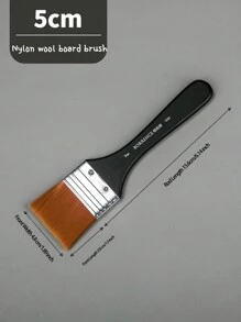 Pennelli in nylon con setole larghe e manico in legno per pittura ad acrilico, olio e acquerello, articoli di cancelleria per l'arte, per il ritorno a scuola