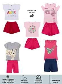 10 Pieces Children's Summer Girl's Kit Size 1 To 14 - Nhiều màu - Xem 3