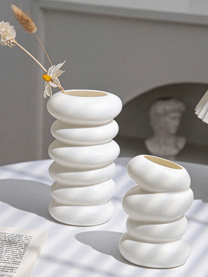 1pc Large Plastic Wit Flower Vase, ative Vase Bloemen Arrangement, Fresh Flowers, Dried Artificial Potted Plants, Tall Set, Applicable Pots, Office, Cafe, Home, Restaurant, As Father's Day Mother's Boyfriend/Girlfriend, Family, Coworkers, Halloween Vloer Home Room Glass