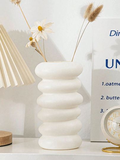 1pc Large Plastic Wit Flower Vase, ative Vase Bloemen Arrangement, Fresh Flowers, Dried Artificial Potted Plants, Tall Set, Applicable Pots, Office, Cafe, Home, Restaurant, As Father's Day Mother's Boyfriend/Girlfriend, Family, Coworkers, Halloween Vloer Home Room Glass view 2