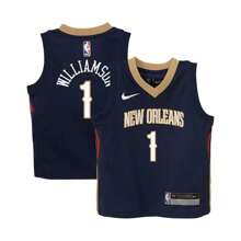 Nike Toddler Boys And Girls N Williamson Navy New Orleans Pelicans Swingman Player Jersey - N Edin