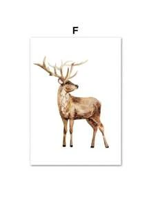1PC Christmas Gallery Wall Set Nutcracker Winter Deer Snow Truck Posters Of Wall Art Canvas Print Picture Festive Holiday Home Decor No Frame - Multicolor - View 28