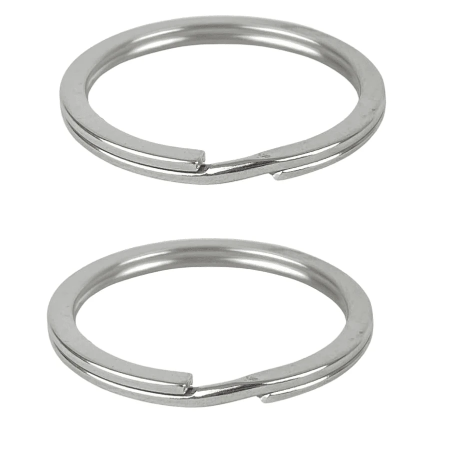 Argollas Planas Llavero, Aros Metal Reforzados en Varias Medidas. 100 Pz - Plateado - Ver 1