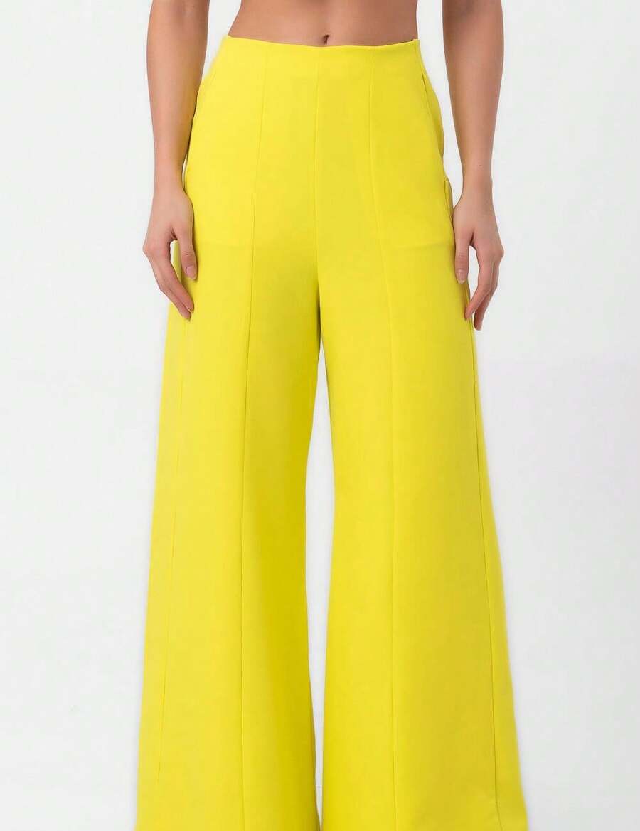 Neon Yellow Labrava Wide Leg Pants - Màu vàng - Xem 1