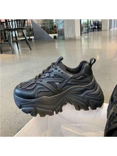 Zapatillas deportivas para mujer, zapatillas con plataforma cómodas y elegantes, Zapatillas sencillas con cordones, zapatillas con cuña para mujer, zapatillas deportivas con cuña para mujer, zapatillas deportivas de tacón alto a la moda, calzado cómodo y casual, zapatillas deportivas con cuña para mujer, calzado deportivo para mujer, calzado deportivo cómodo y moderno con suela gruesa, calzado deportivo para mujer al aire libre calzado deportivo casual, calzado de moda ligero, transpirable, antideslizante, de suela gruesa,Adecuado para ganar altura y correr, zapatillas de deporte con cuña, zapatillas de tacón alto a la moda para mujer, zapatos informales cómodos