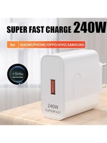 ZHIKE Fast Charging Adapter 240w 110v Usb Interface Compatible With Micro Usb IP Type C White - 白色 - 查看 1