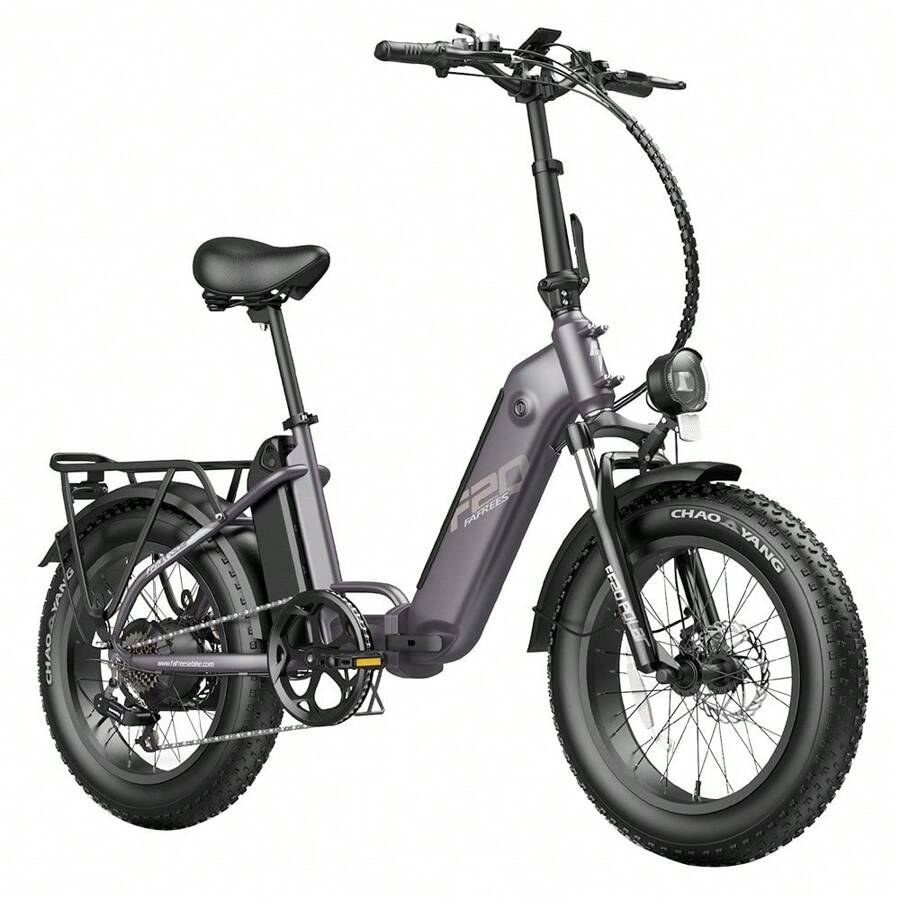 FAFREES FF20 Polar Electric Bike With 48V 500W Motor, Maximum Speed Of 25km/H, Double 10.4Ah Battery, 20*4.0'' Tires, Shimano 7-Speed Transmission. - 灰色 - 查看 1