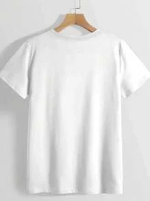 Fashionable NY Print T-Shirt - Casual Short Sleeve Crew Neck Top - Lightweight & Breathable For Spring & Summer Wardrobe - White - View 2