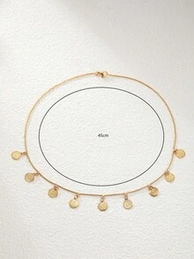 Dây chuyền kim loại tua rua thời trang đa năng mạ vàng 18K tinh tế tối giản thanh lịch dành cho nữ - A - Xem 5