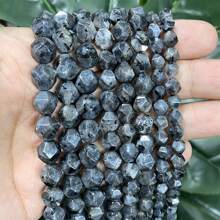 天然宝石刻面绿松石虎眼石碧玉石英玛瑙散珠隔珠适用于珠宝制作 14 英寸 6/8/10 毫米 - 天然石刻面鑽石型 - 查看 17