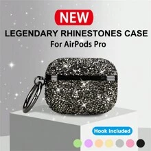 Rhinestone AirPods Pro 2 Protective Case With Ring Buckle, Compatible With Apple AirPods 1st/2nd/3rd Generation Wireless Bluetooth Earphone Case, Bling Crystal Hard Shell Cover For Women - Multicolor - View 16