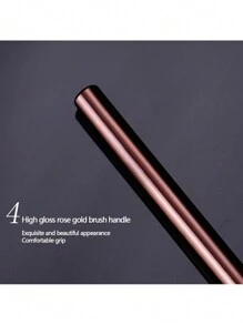 1 Oval Concealer Brush No. 19, Soft Polyester Bristles, Non-Allergenic, Seamless Coverage, Suitable For All Skin Types, With Wooden Handle