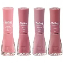 Kit Esmalte Dailus 4 Cores Tons de Rosa Cremoso Festa Junina