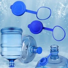 1 件/2 件/3 件/4 件硅胶可重复使用 3 加仑和 5 加仑替换盖，防漏分配器瓶盖，适合 55 毫米瓶盖尺寸，随机款式 - 藍色 - 查看 5