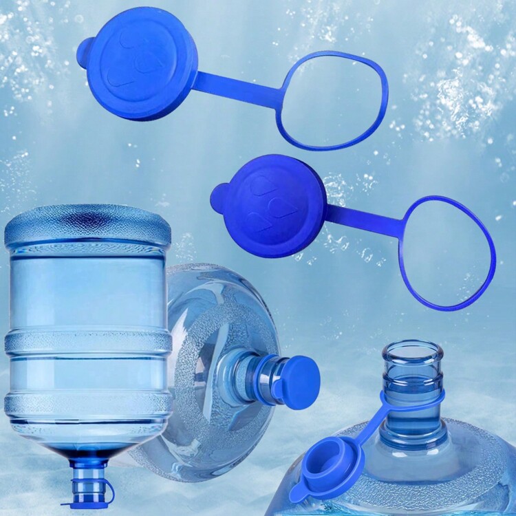 1 cái/2 cái/3 cái/4 cái Nắp thay thế bằng silicon có thể tái sử dụng cho bình 3 gallon và 5 gallon, Nắp bình đựng chống rò rỉ, Phù hợp với kích thước nắp 55mm, Kiểu dáng ngẫu nhiên - Màu xanh lam - Xem 5